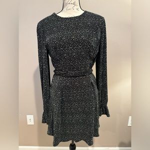 Gianni Bini Mica tie dress leaf print size medium